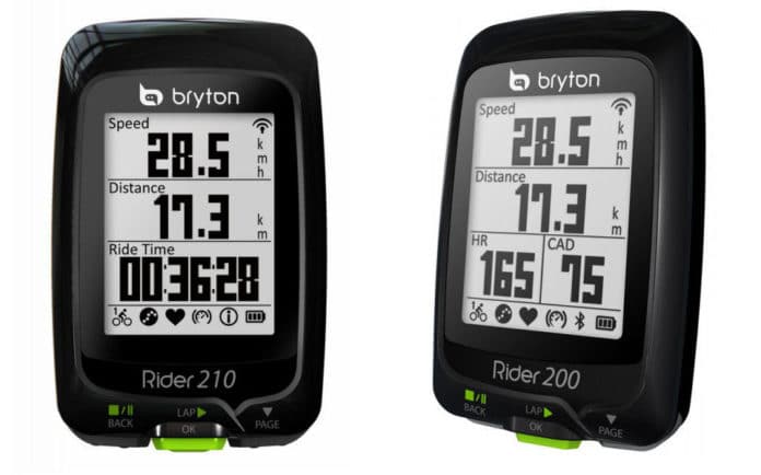 Bryton Rider 210 et Rider 200