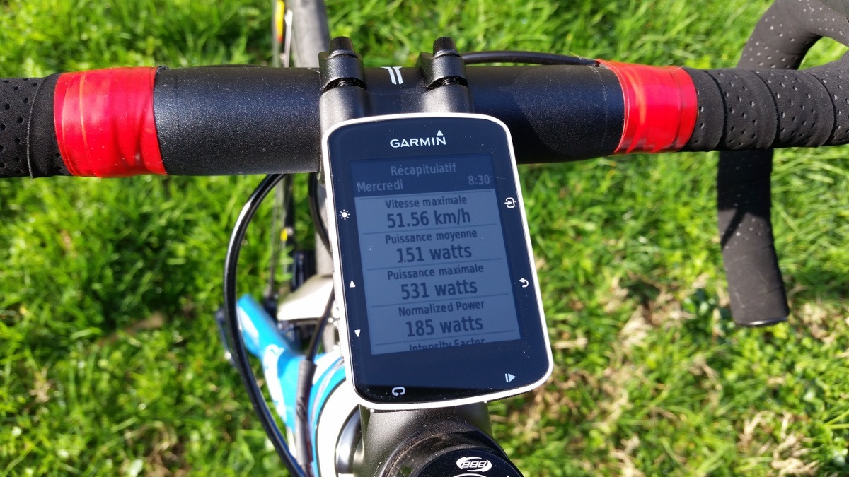 Test compteur vélo GPS Garmin Edge 520