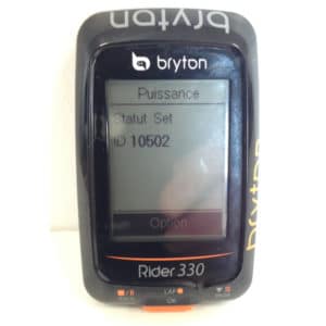 Une fois l'appairage réalisé le GPS Bryton Rider 330 mémorise l'ID du capteur.