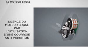 L'utilisation d'une courroie anti-vibration est donc la clé de ce silence.