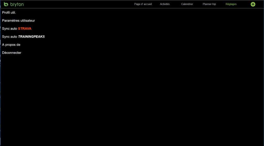 Vous devez activer la synchronisation entre l'application Bryton Active et Training Peaks.