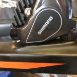 Une version d’étrier de frein Flat Mount Shimano arrière.