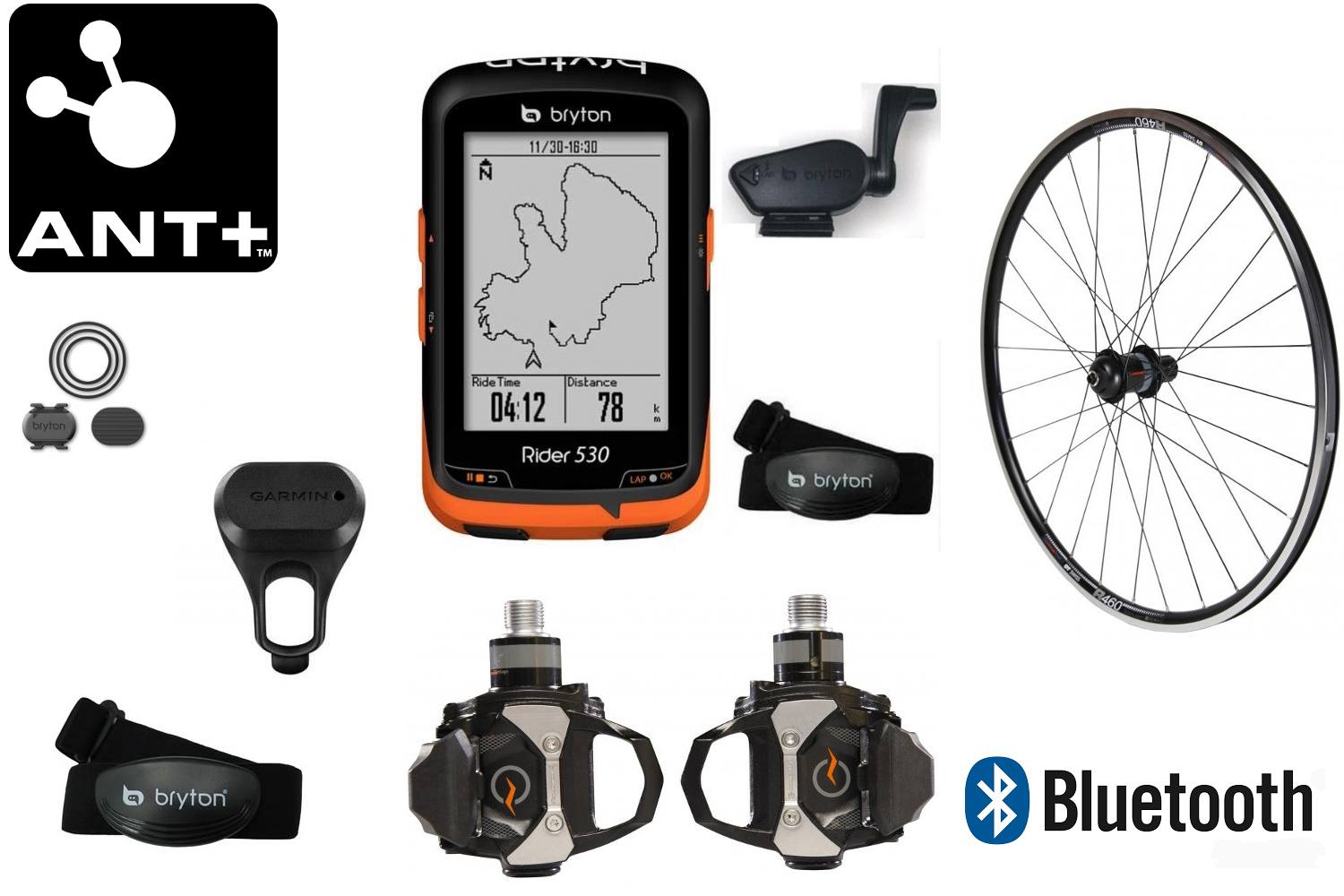 Bryton Rider S500 T GPS Compteur de vélo avec pack de capteurs