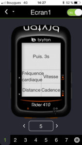 Planification des pages avec l'application Bryton. C'est rapide et simple.