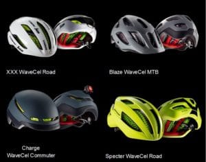 Il y a déjà 4 casque qui utilisent la technologie maison WaveCel.©Bontrager