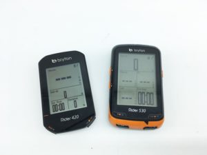 Comparatif entre un Bryton 420 et un Bryton 530.