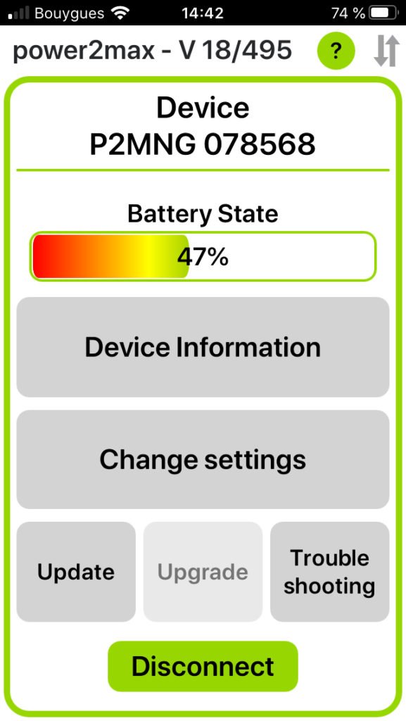 On gère facilement le pédalier Power2max avec l'application. 