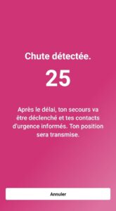 Chute de vélo détectée