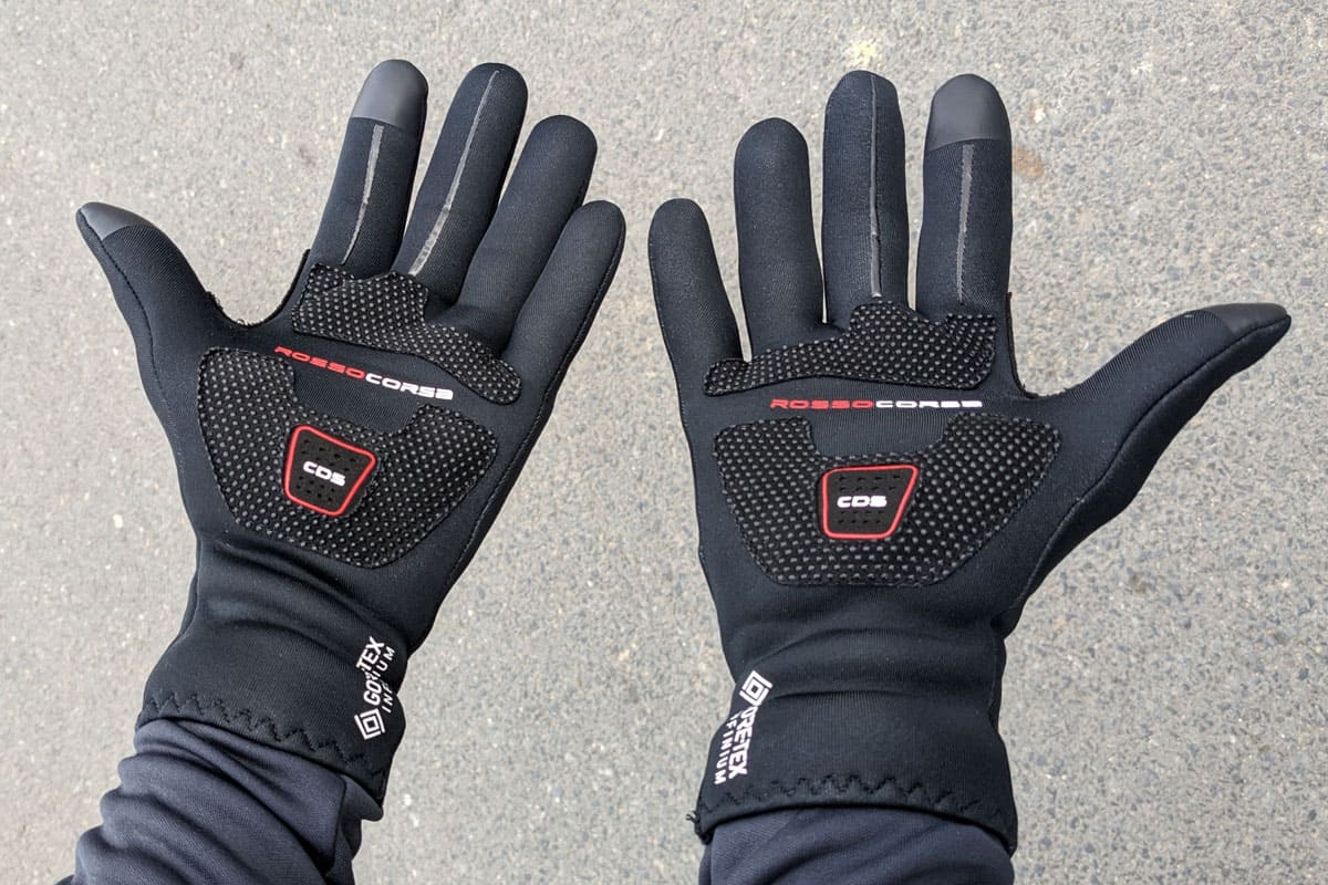 Gants vélo hiver Castelli Estremo Coupe-vent, doublure en polaire